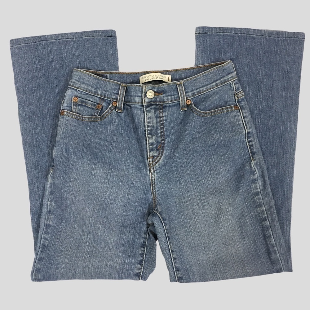 Levis 512 Perfectly Slimming Bootcut Jeans Women's 6 Short - Hemmed